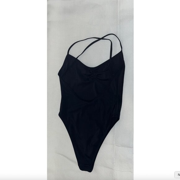 Pacsun Black Maggie Cinched One Piece Swimsuit in Size Small - Picture 5 of 6
